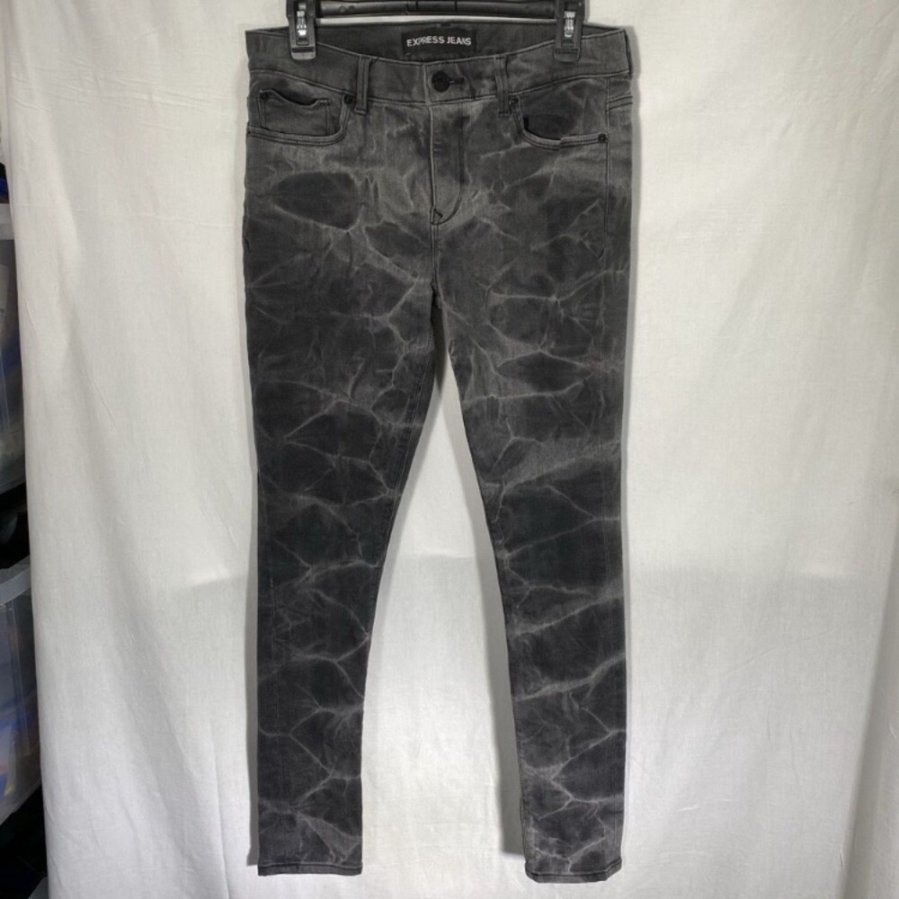 MIA Skinny Mid Rise Jeans Grey Tie Dye